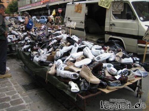 Schuh Markt in Italien