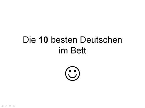 Die 10 besten Deutschen im Bett